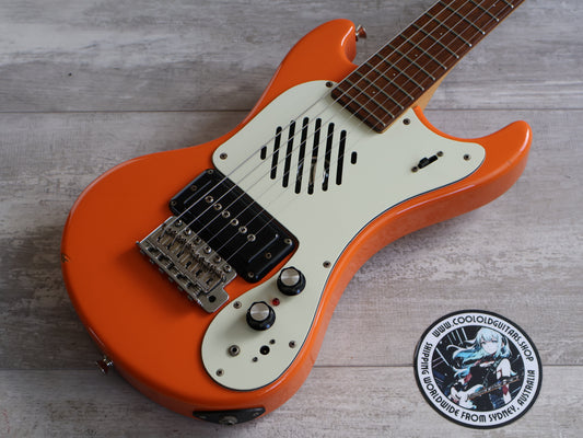 Marine Rider Japan Mini Mosrite Travel Guitar (Capri Orange)