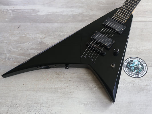 1996 Grover Jackson BBR5.8 “Black Blood” String Thru Rhoads Flying V (Black)