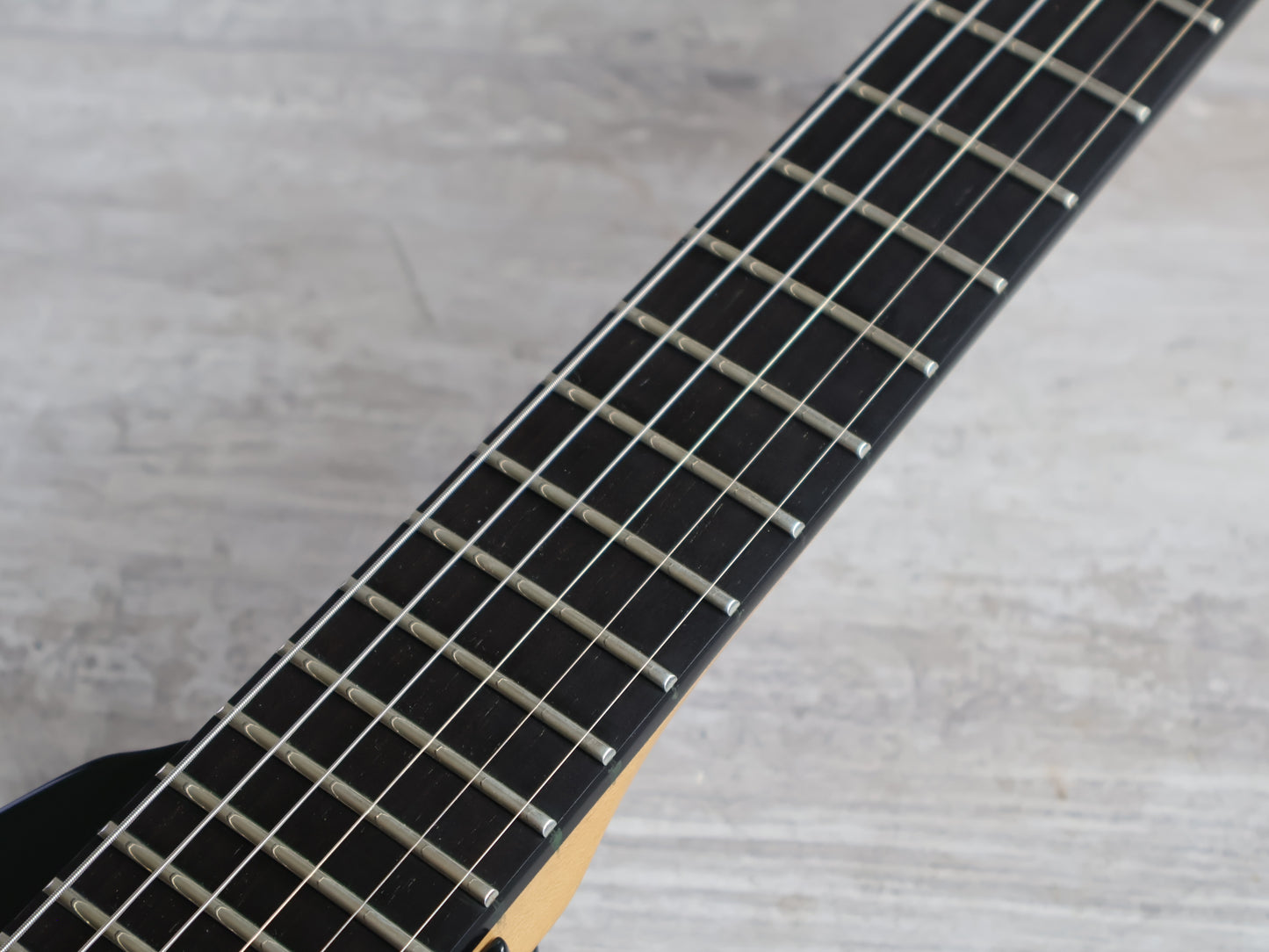 1996 Grover Jackson BBR5.8 “Black Blood” String Thru Rhoads Flying V (Black)