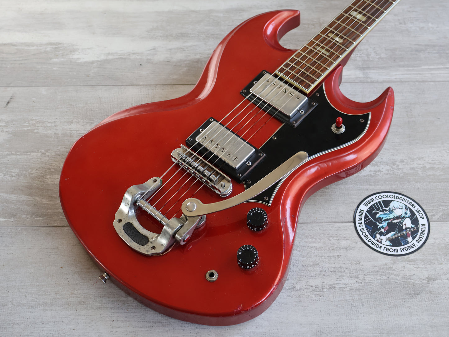1971 Maxitone (Vox) SG-200 SG w/Bigsby (Metallic Red)