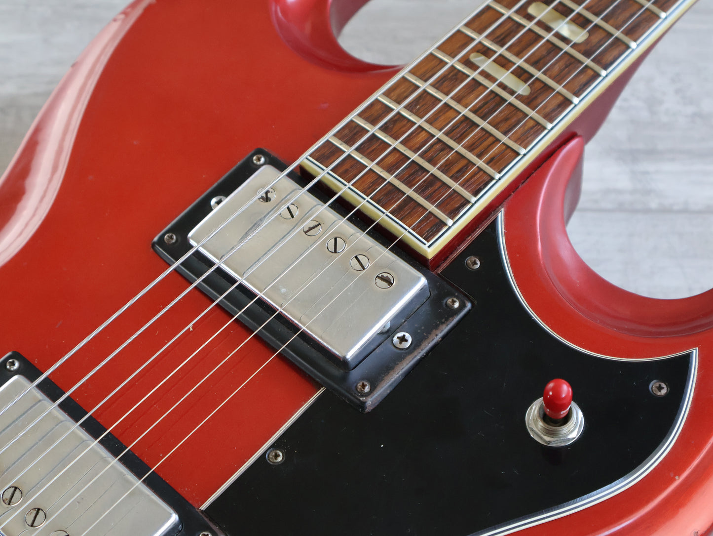 1971 Maxitone (Vox) SG-200 SG w/Bigsby (Metallic Red)