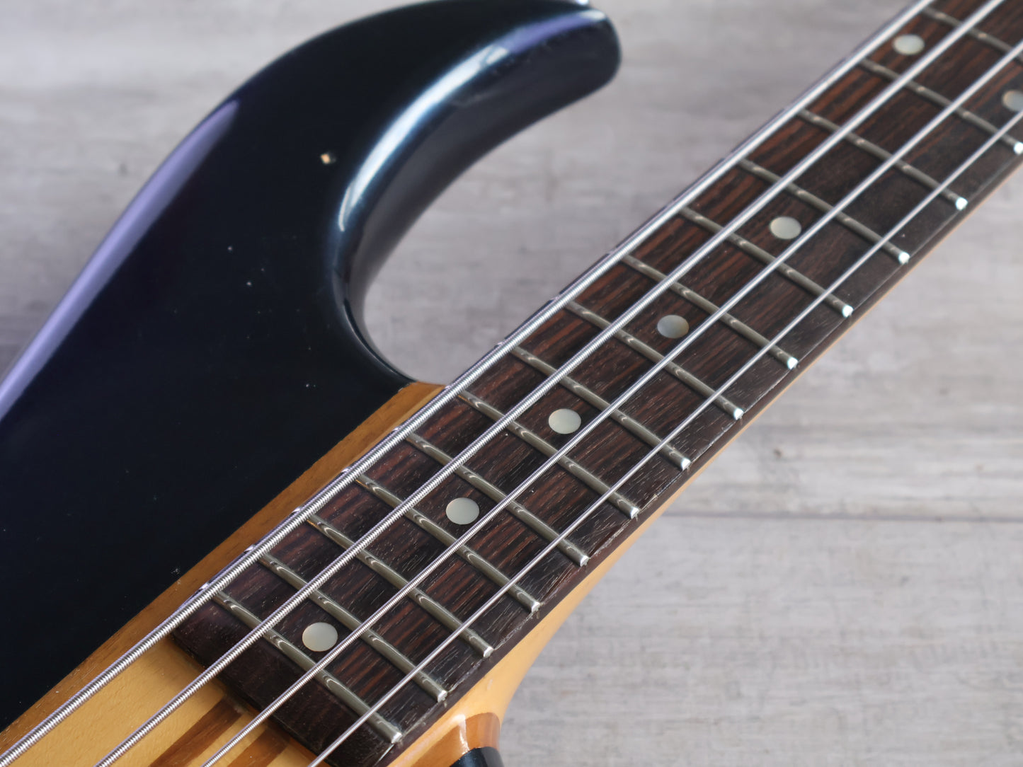 1985 Aria Pro II Japan SB-1000 Neckthrough Bass (Metallic Blue)