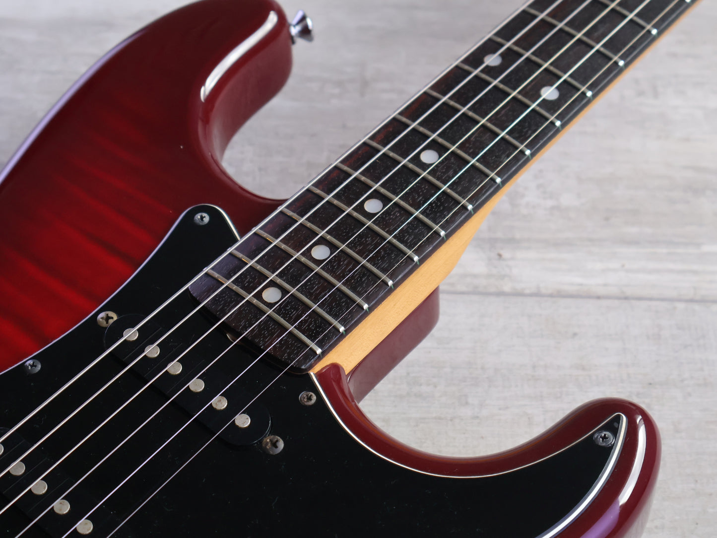 1992 Squier Japan SST-33 "Silver Series" Stratocaster (Redburst Fotoflame)