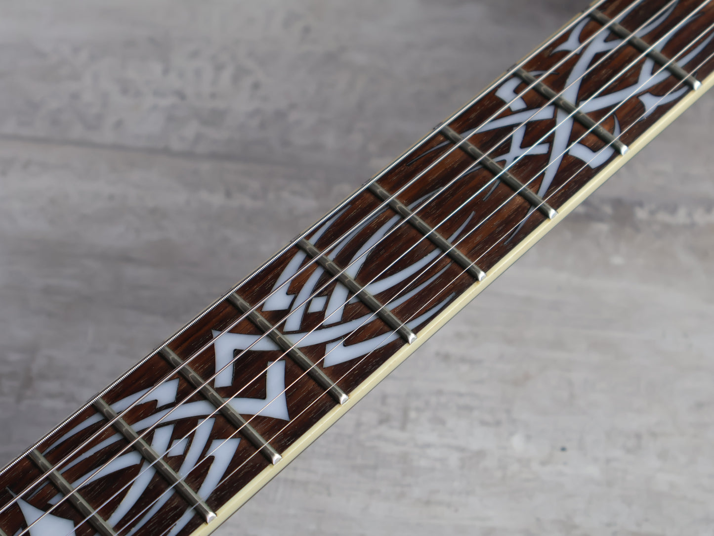 2002 Schecter Diamond Series Scorpion Tribal Baritone (Black)