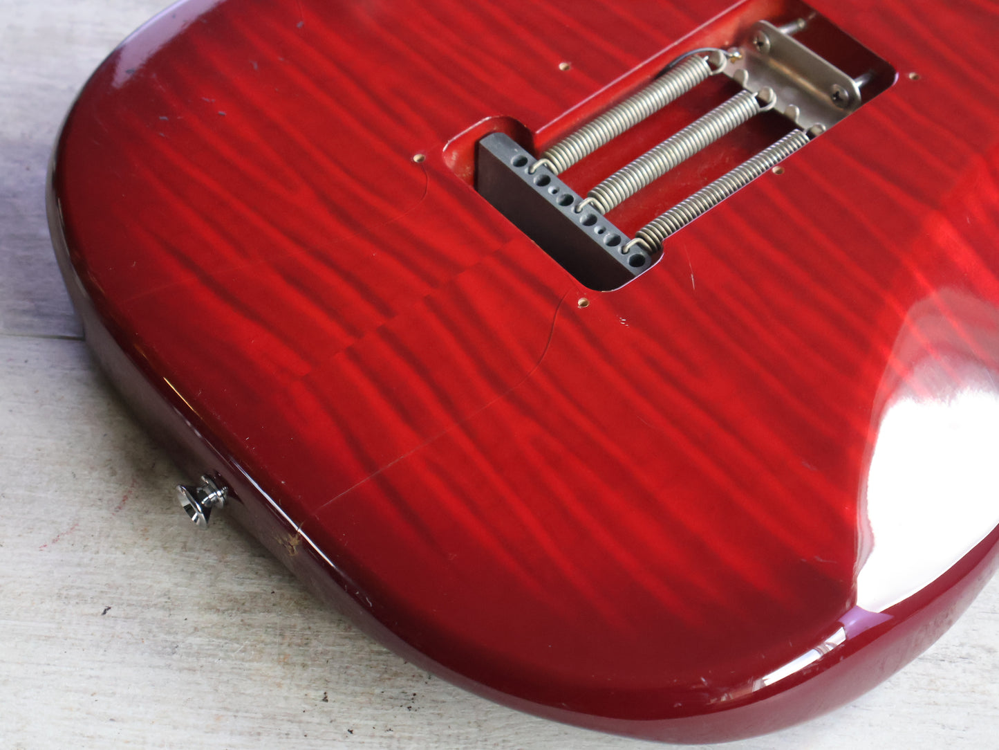 1992 Squier Japan SST-33 "Silver Series" Stratocaster (Redburst Fotoflame)