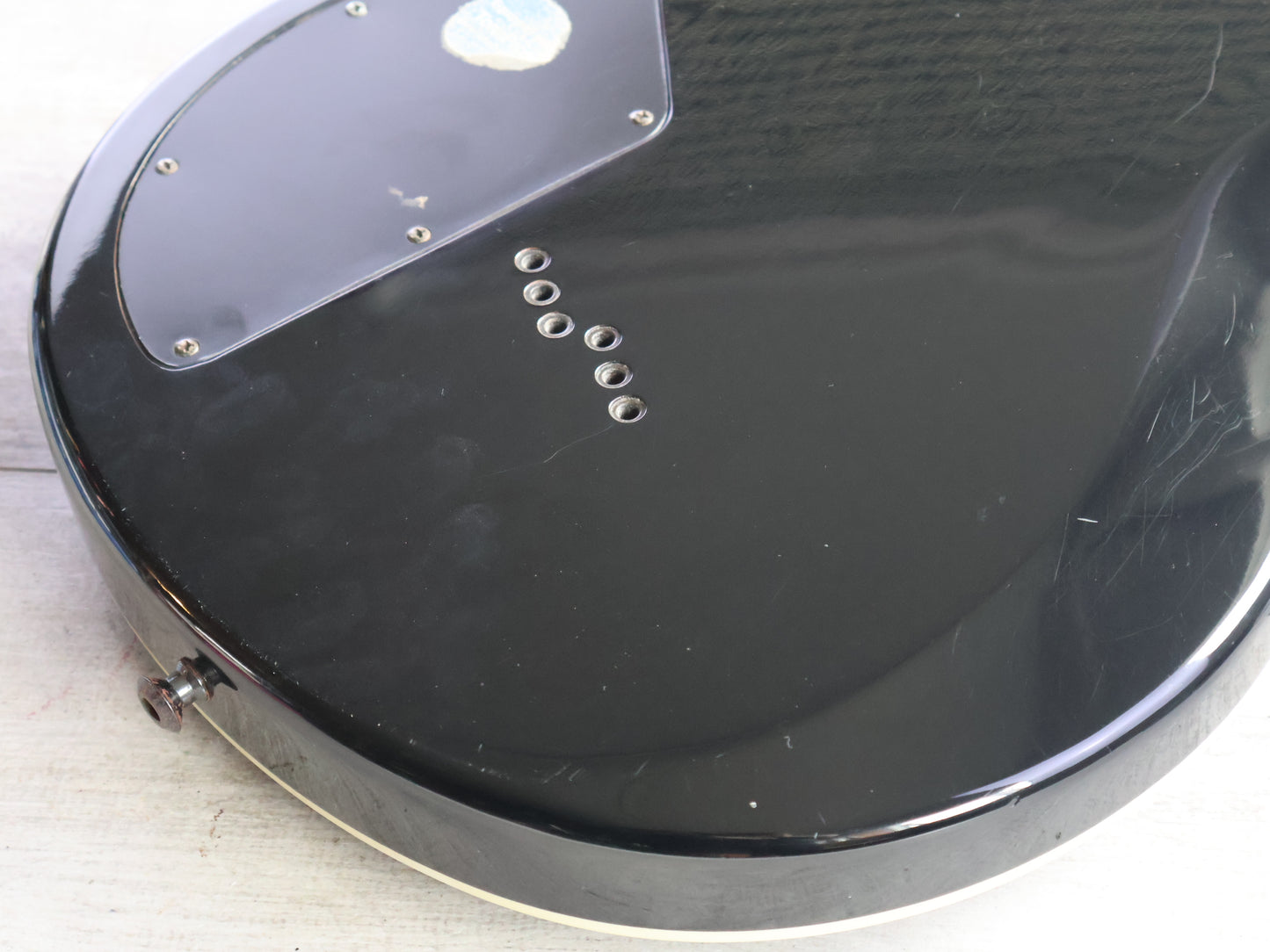 2002 Schecter Diamond Series Scorpion Tribal Baritone (Black)