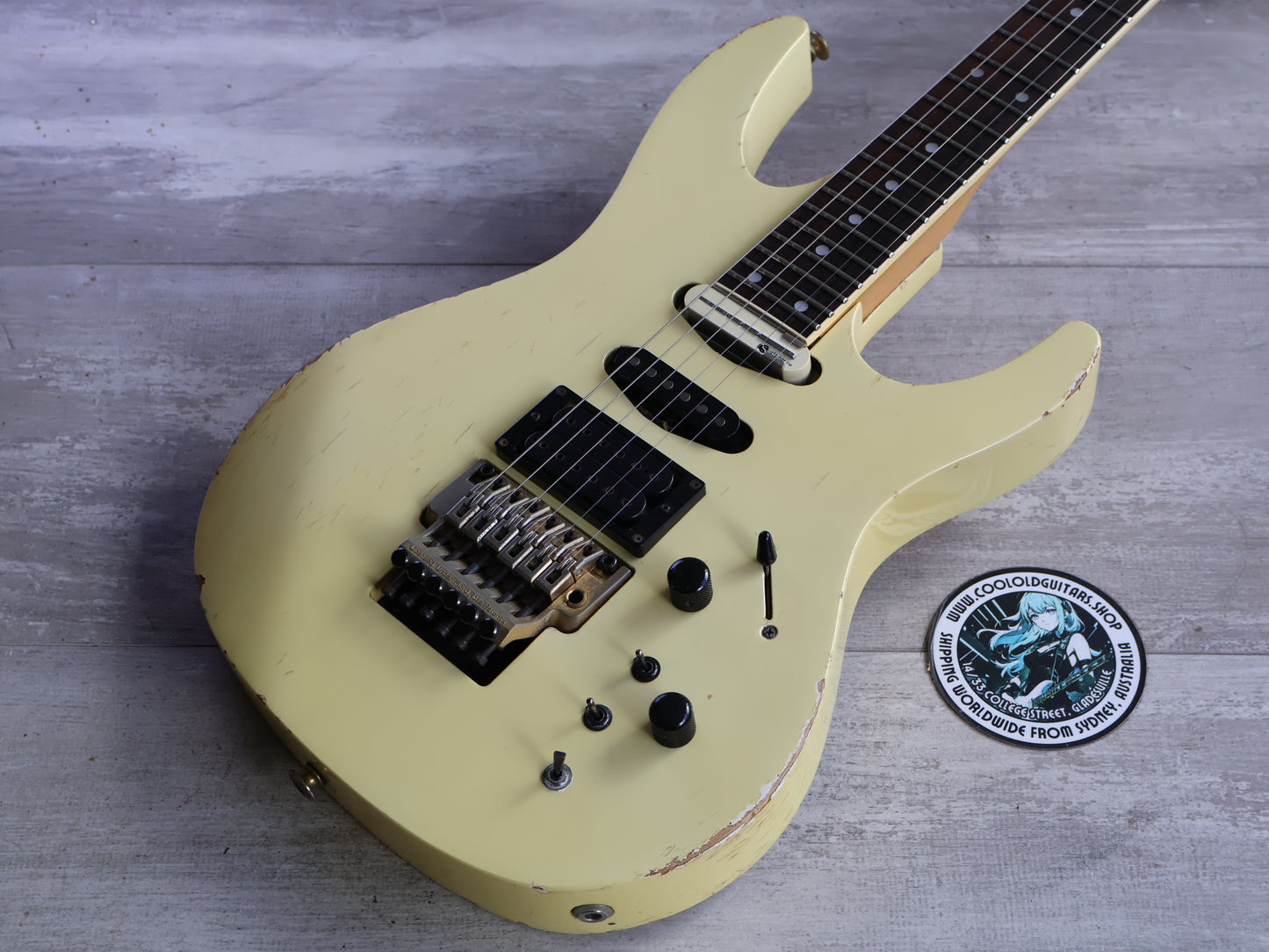 1988 Ibanez Japan RG670 HSS Superstrat w/Fernandes Sustainer (Pearl White)