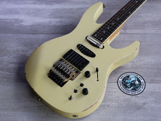 1988 Ibanez Japan RG670 HSS Superstrat w/Fernandes Sustainer (Pearl White)