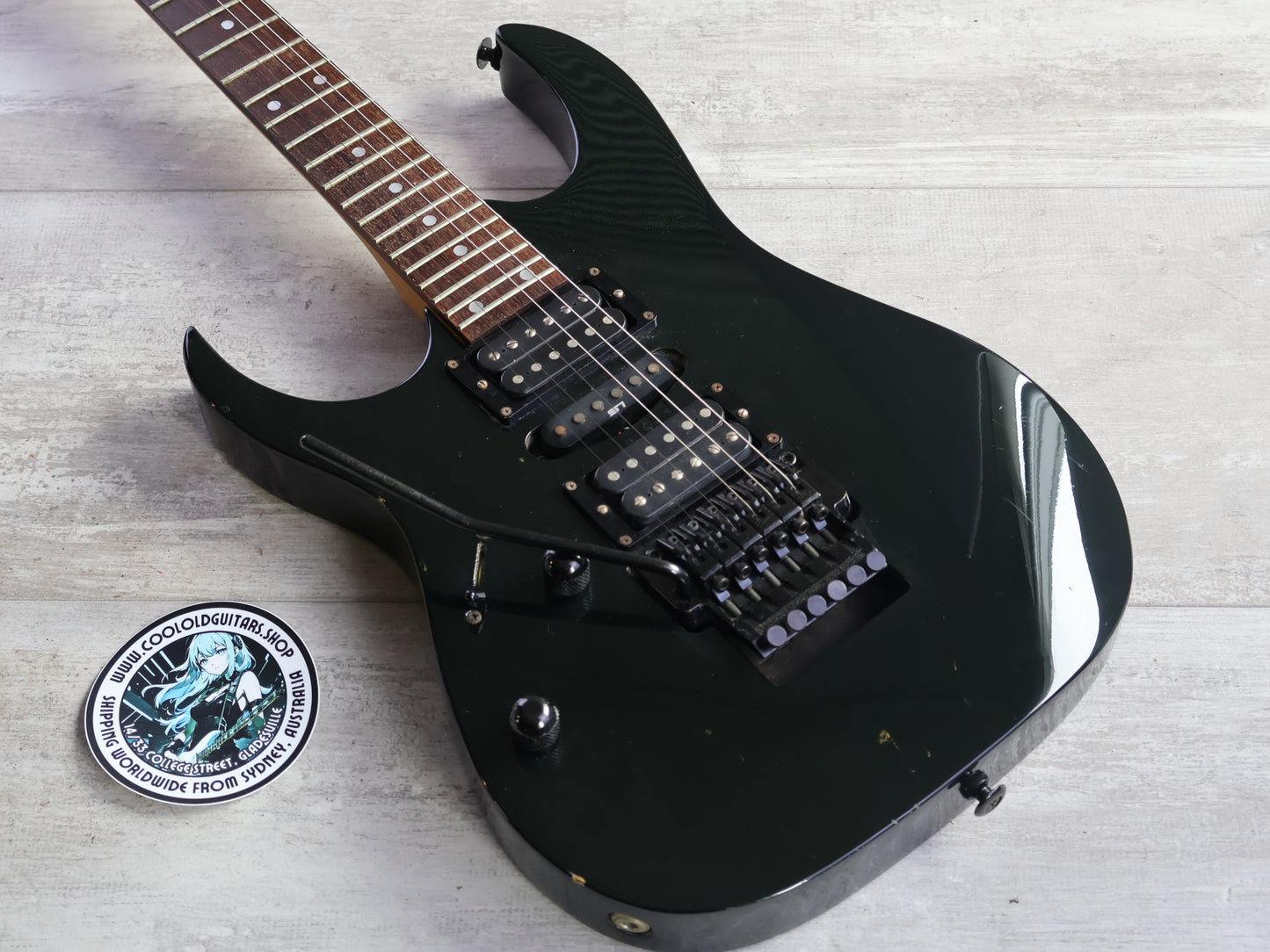1995 Ibanez Japan RG570L LH Left Handed Superstrat w/Dimarzio's (Black)