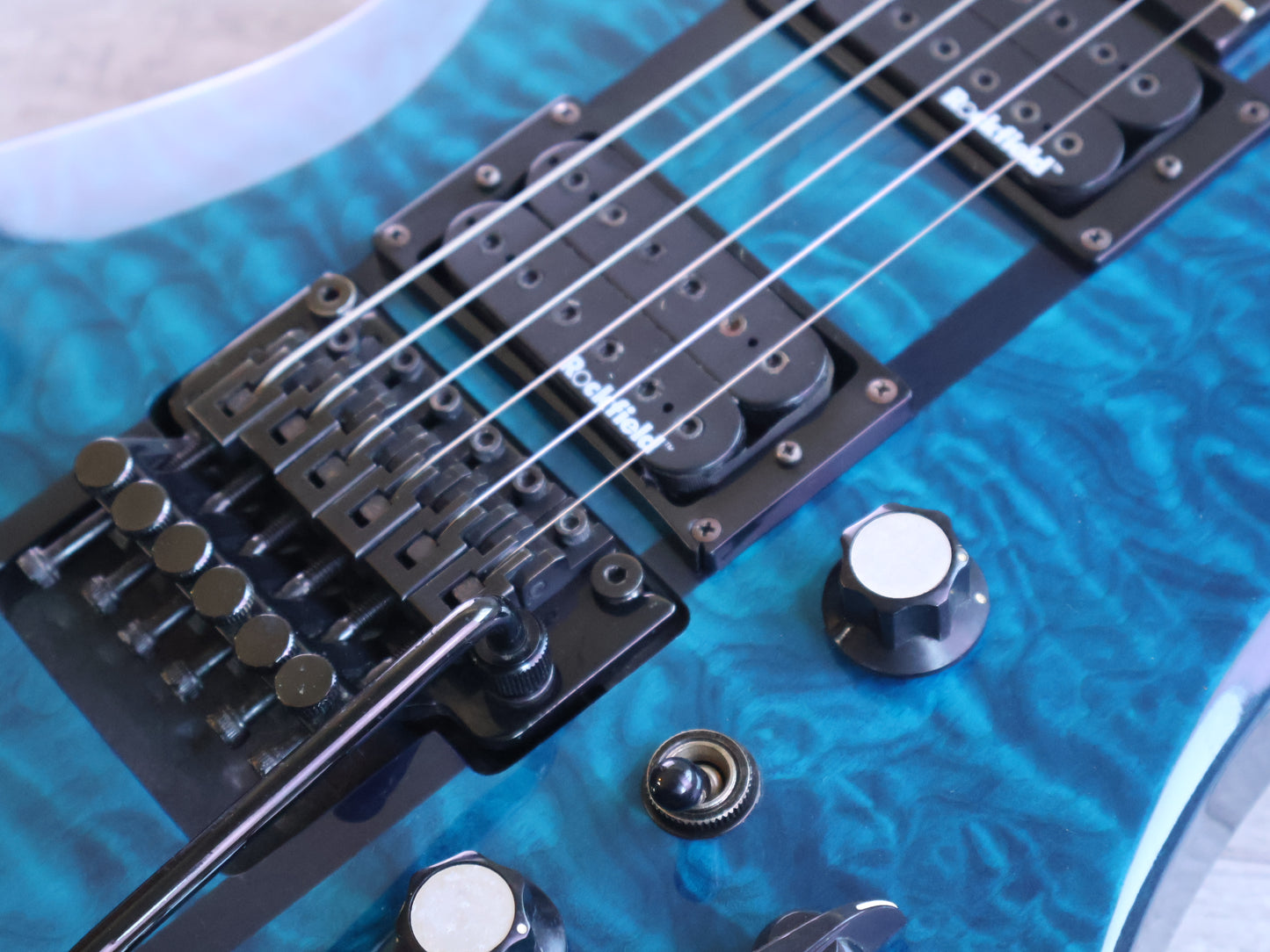 2011 BC Rich Korea Mockingbird ST Neckthrough (Transparent Blue)