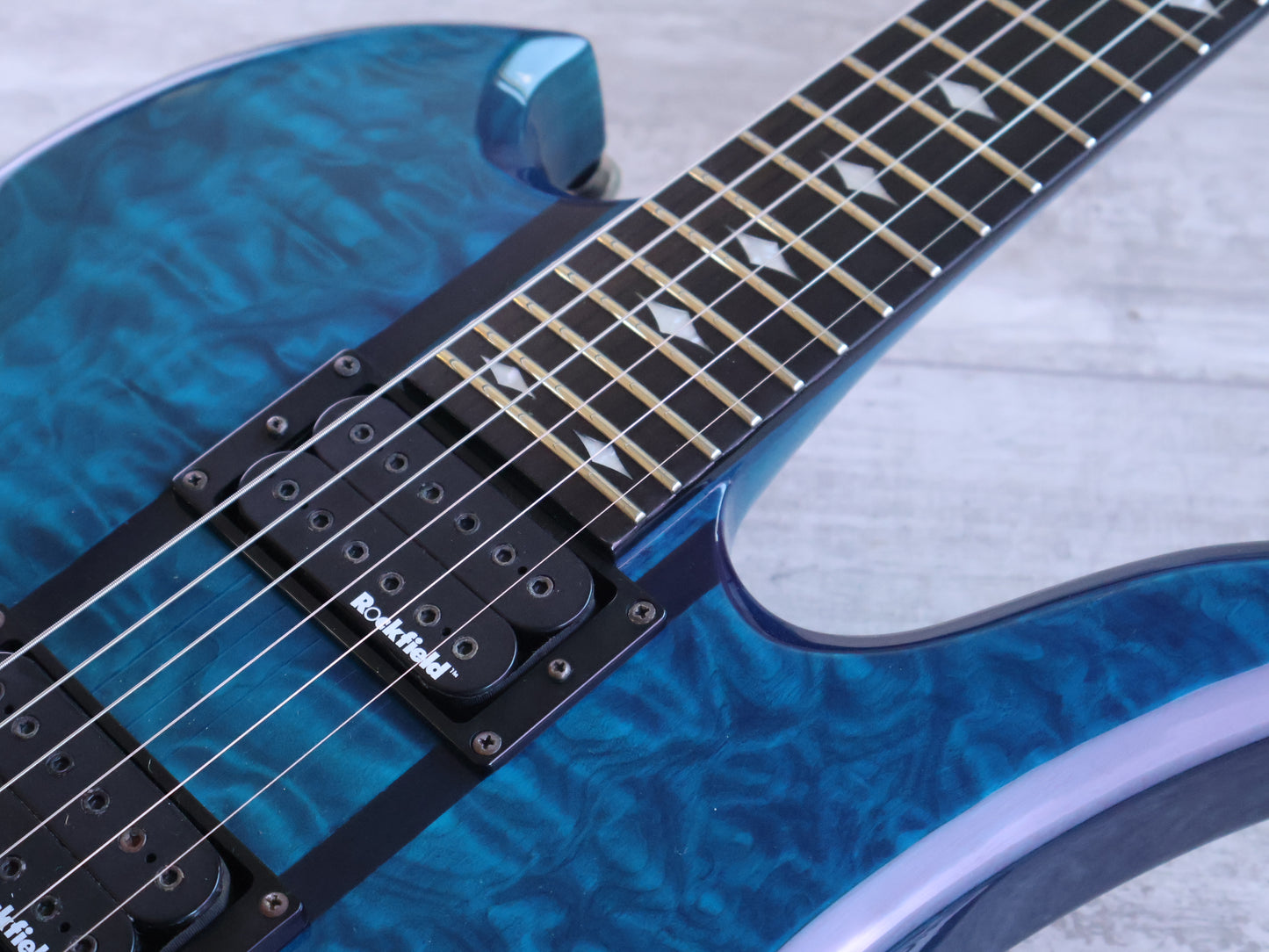 2011 BC Rich Korea Mockingbird ST Neckthrough (Transparent Blue)
