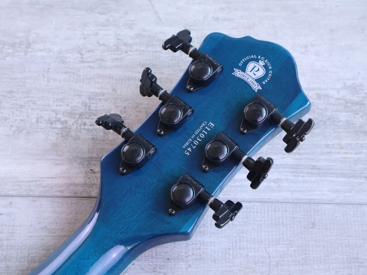 2011 BC Rich Korea Mockingbird ST Neckthrough (Transparent Blue)