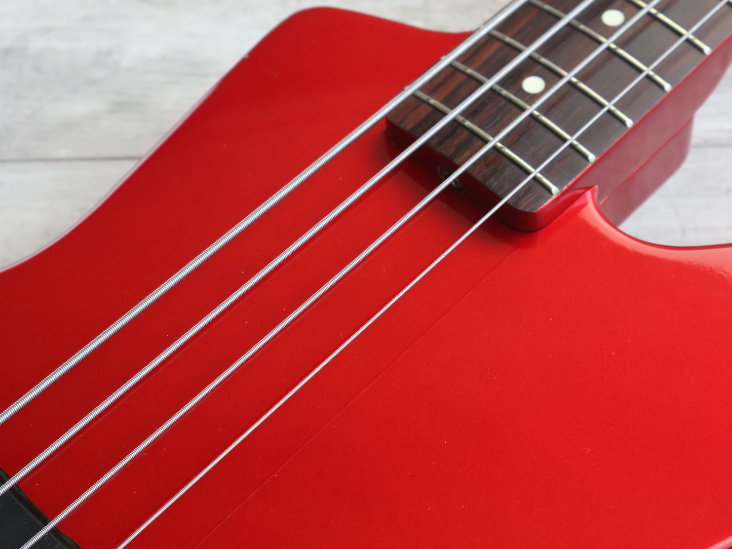 1985 Fernandes Japan EXB-85 Explorer Bass (Candy Apple Red)