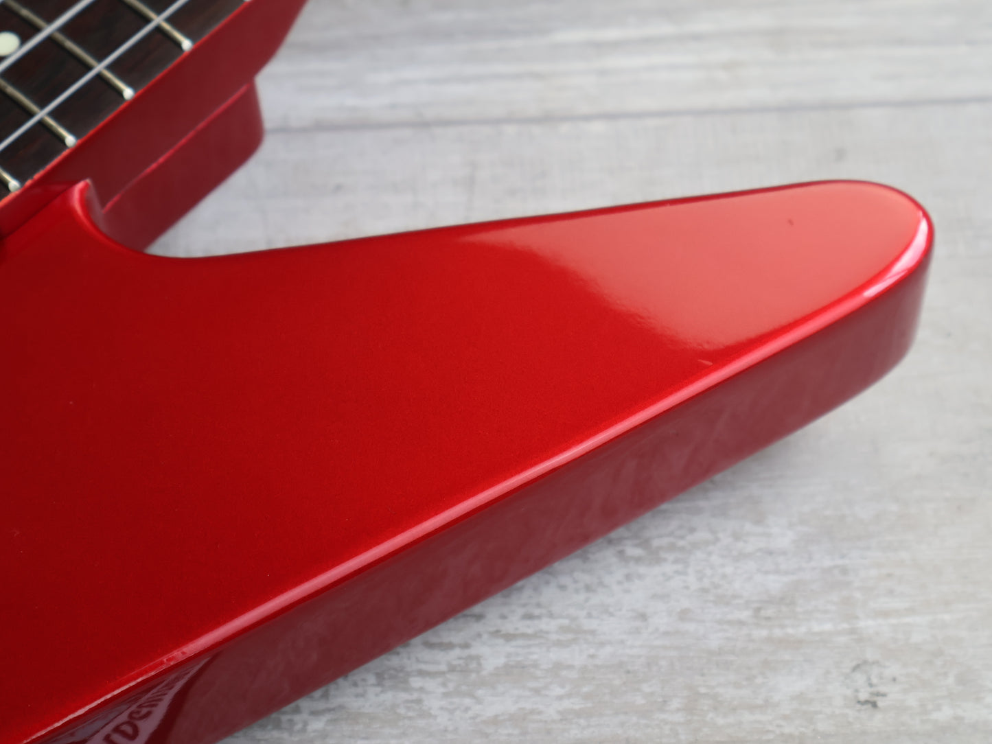 1985 Fernandes Japan EXB-85 Explorer Bass (Candy Apple Red)