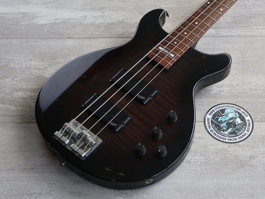 1990's Greco Japan TV-SE Double Cutaway Medium Scale Bass (Black Brown Burst)