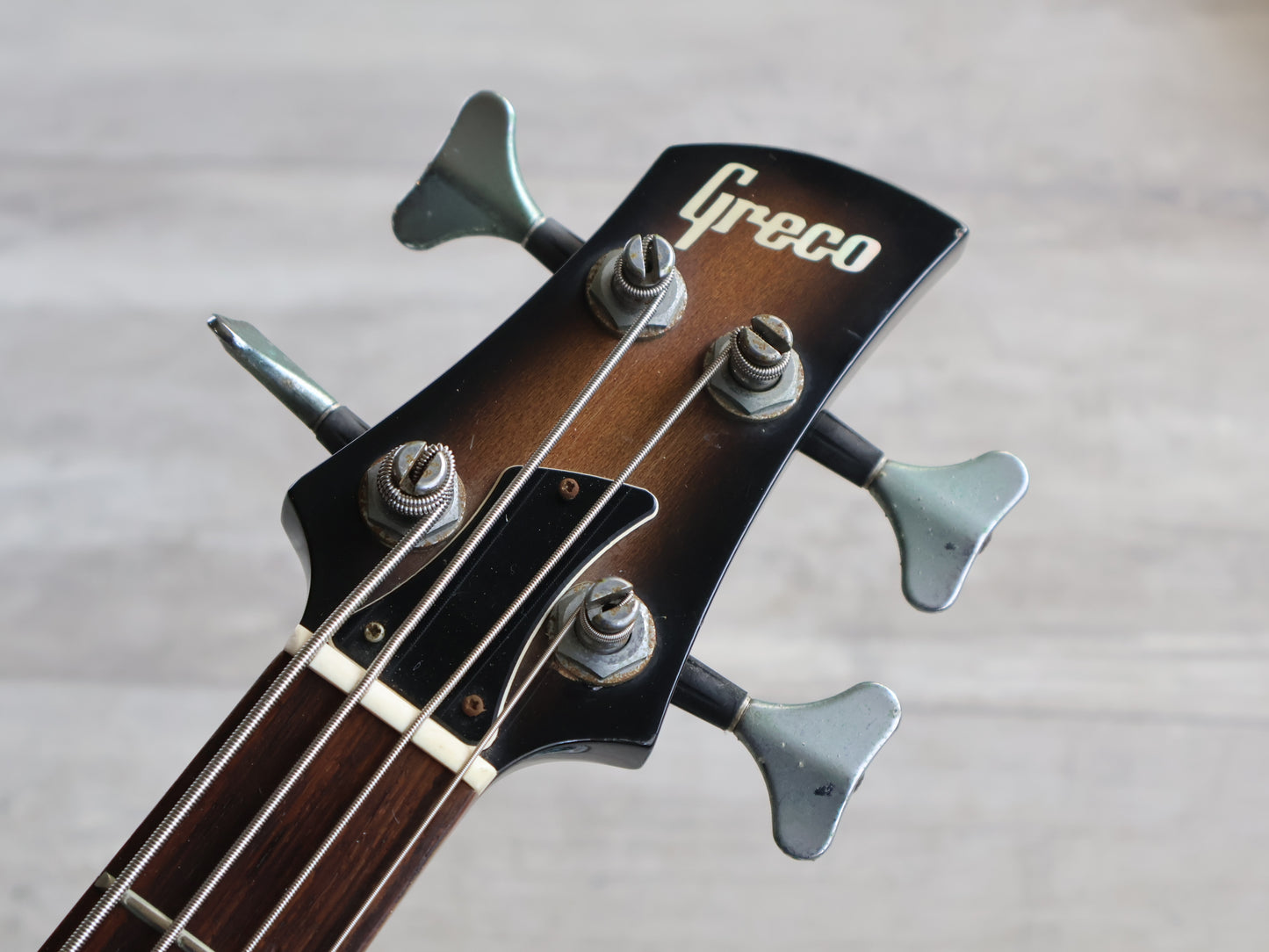 1990's Greco Japan TV-SE Double Cutaway Medium Scale Bass (Black Brown Burst)