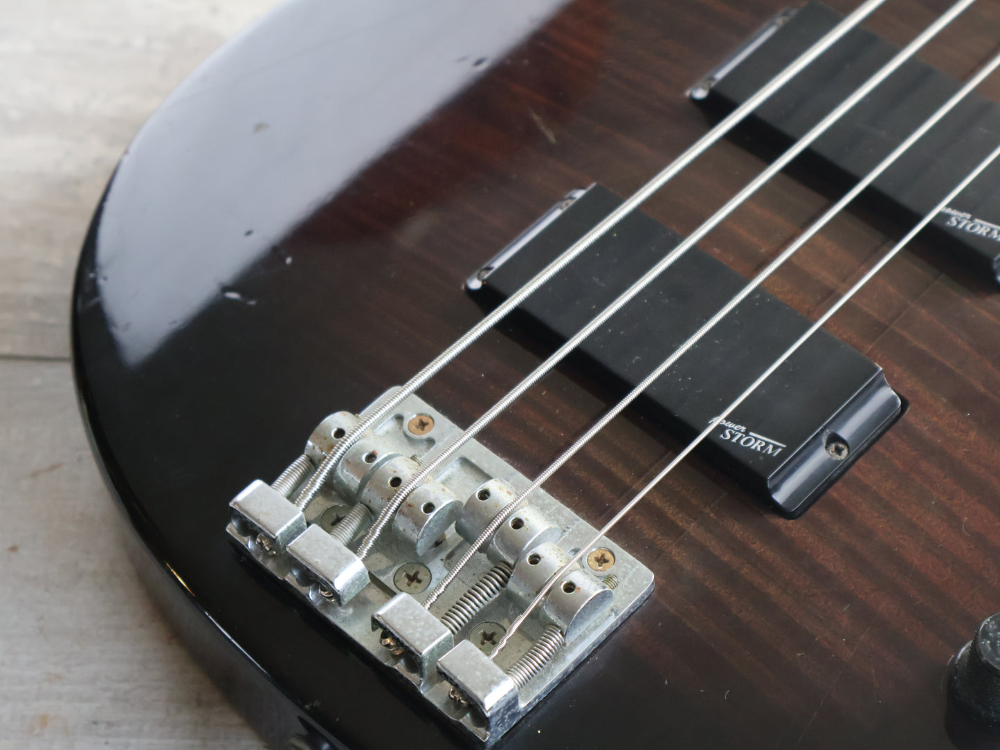 1990's Greco Japan TV-SE Double Cutaway Medium Scale Bass (Black Brown Burst)