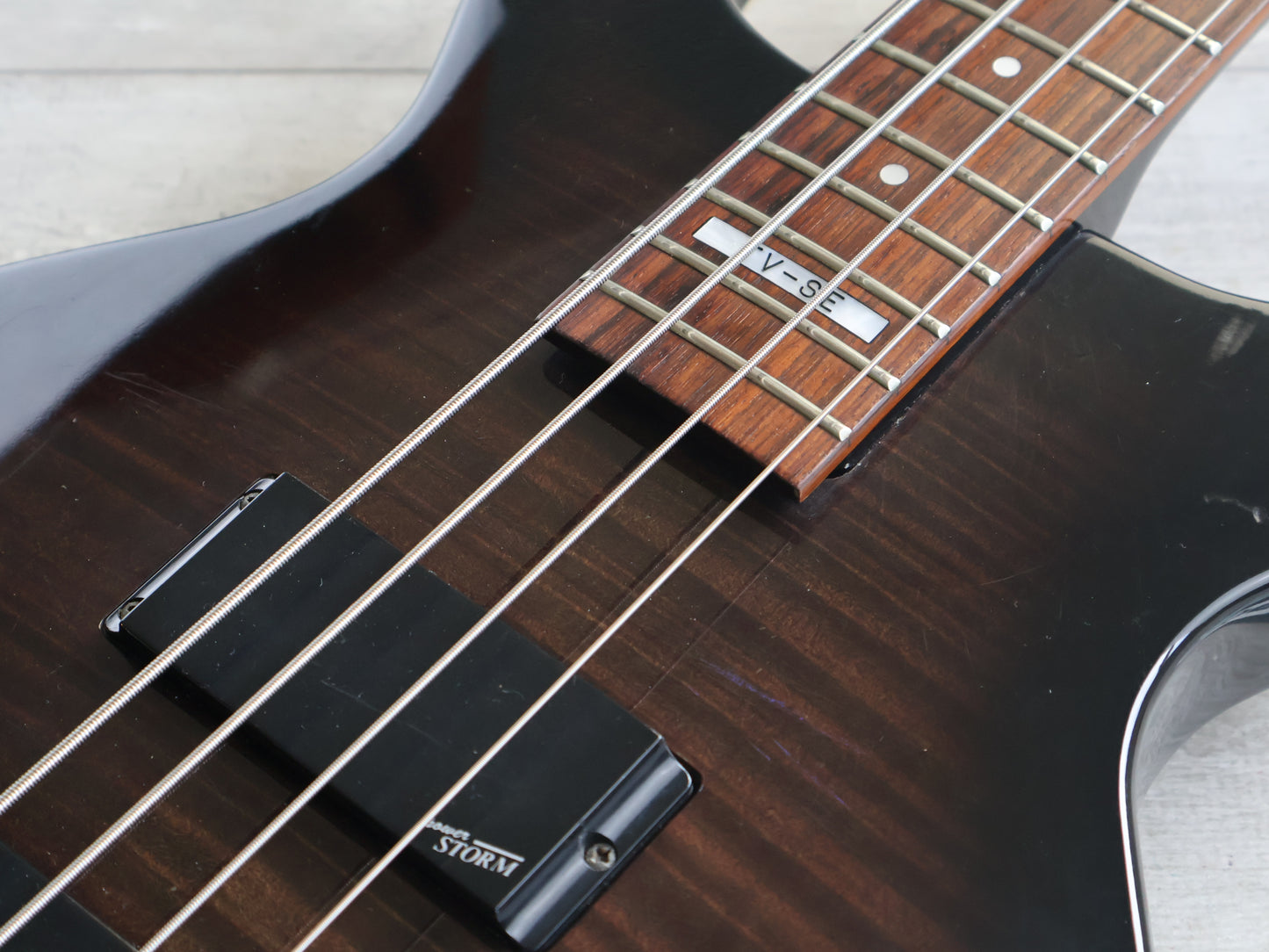 1990's Greco Japan TV-SE Double Cutaway Medium Scale Bass (Black Brown Burst)