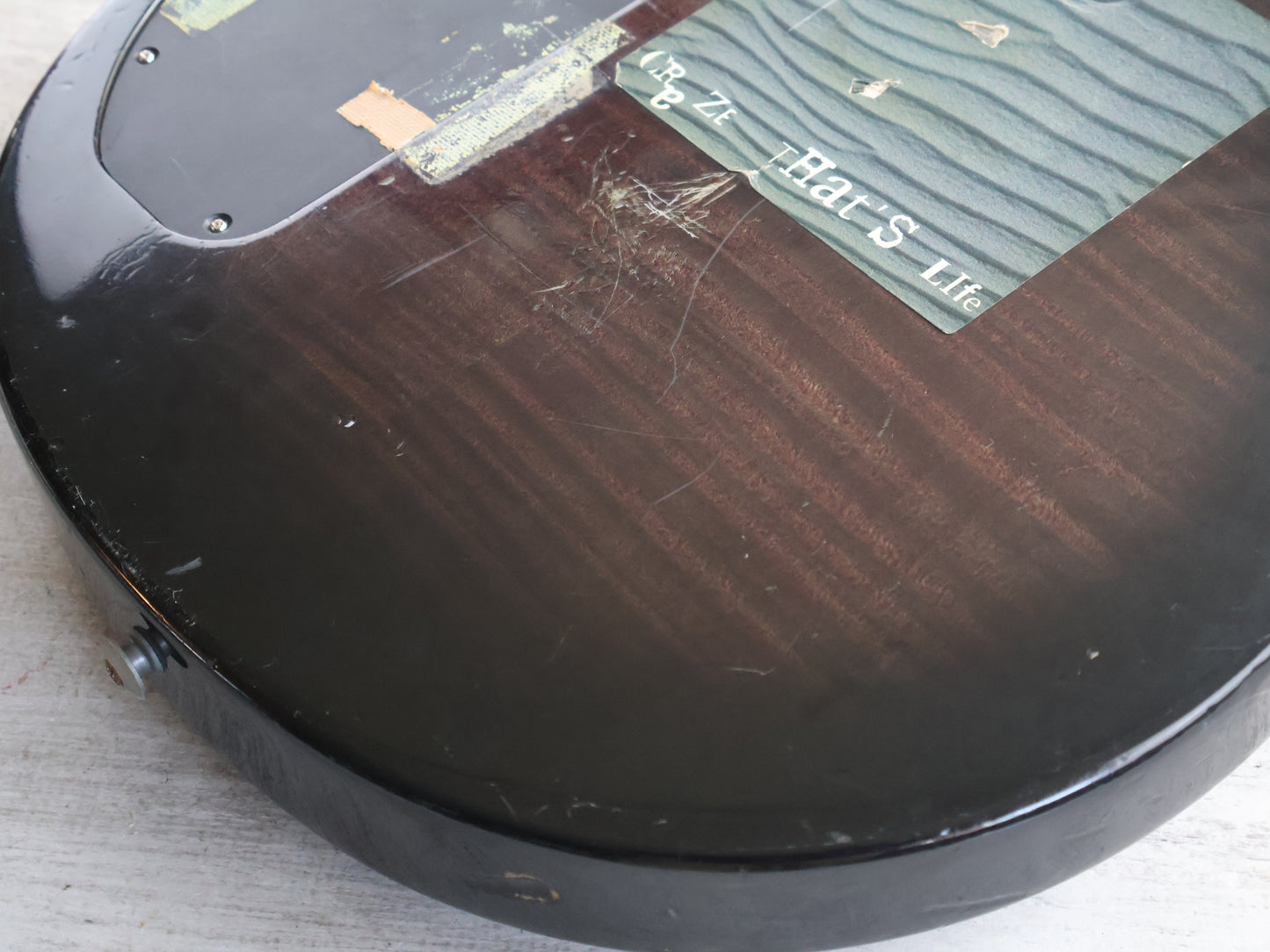 1990's Greco Japan TV-SE Double Cutaway Medium Scale Bass (Black Brown Burst)