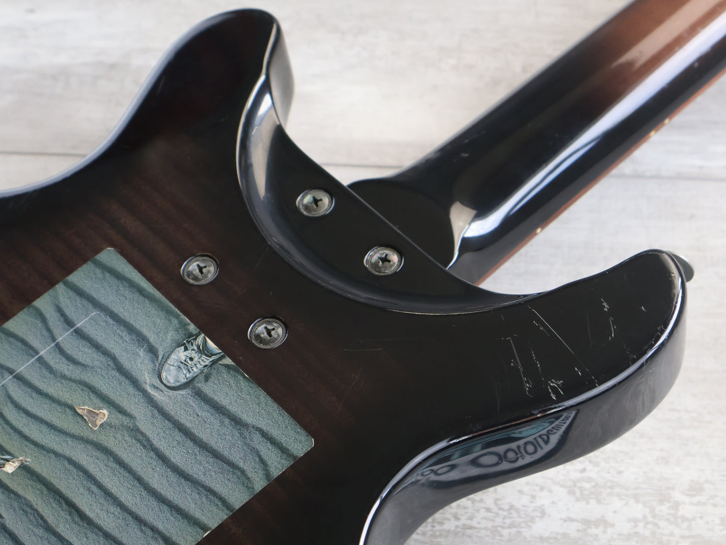 1990's Greco Japan TV-SE Double Cutaway Medium Scale Bass (Black Brown Burst)