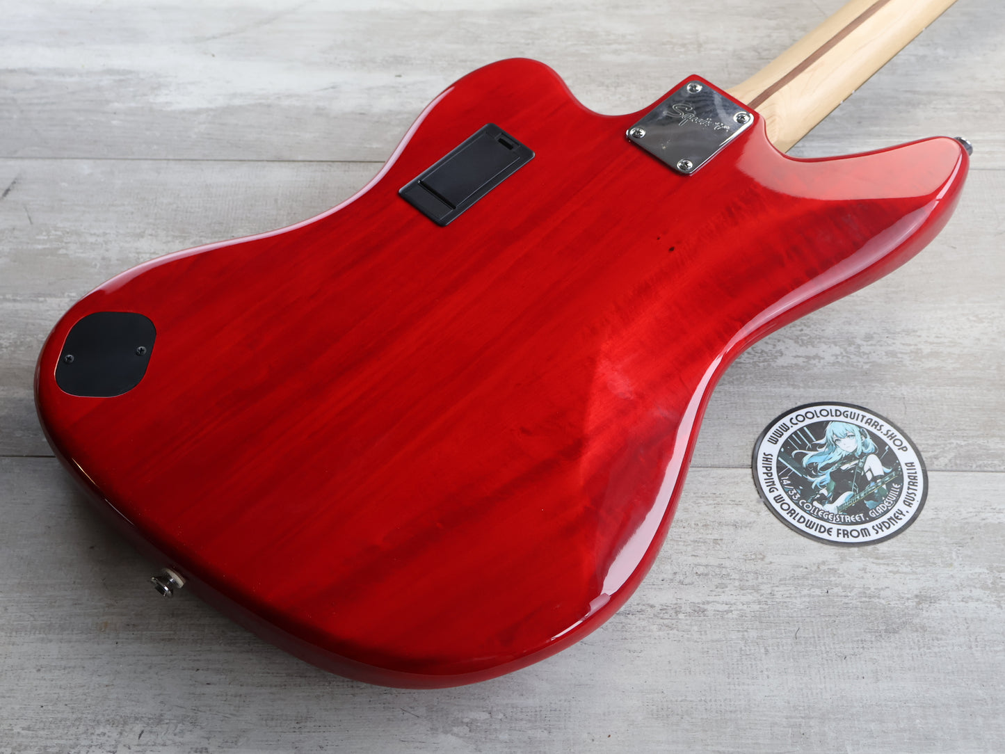 2015 Squier Vintage Modified Jaguar Bass Special (Crimson Red Transparent)