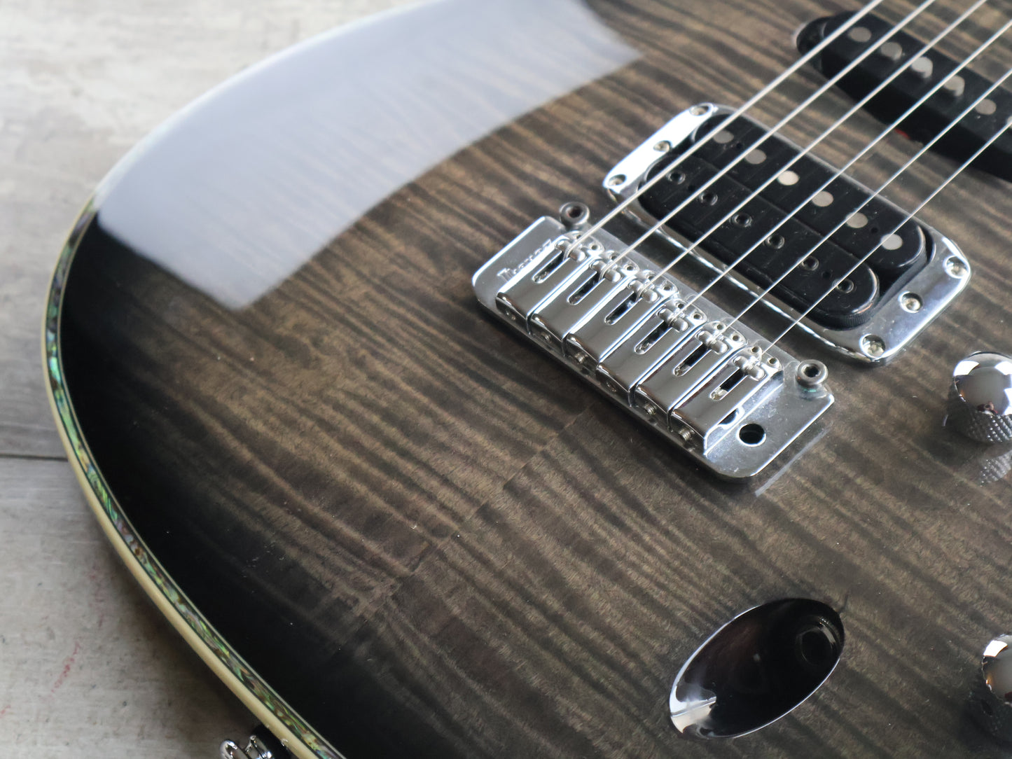 2006 Ibanez SAS36FM HSS S-Series Superstrat (Transparent Gray)