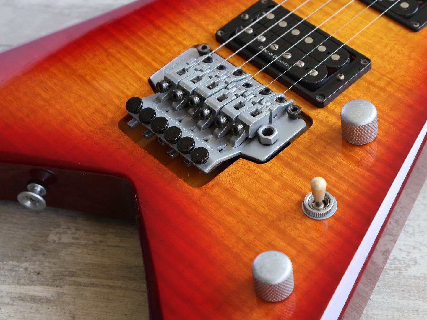 1996 Grover Jackson Japan KV-c.u.65 King V Flying V (Cherry Sunburst)