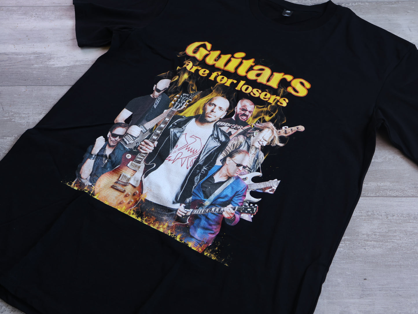 "Guitars are for Losers" Men's T-Shirt (Black)