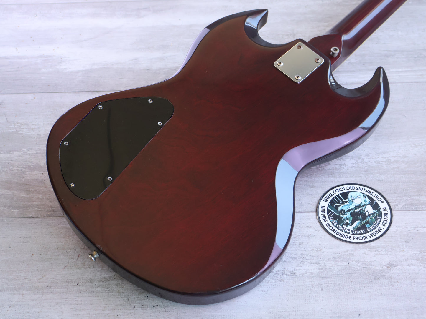 1970's Pearl PE-1162 SG Double Cutaway w/Bigsby (Cherry Red)