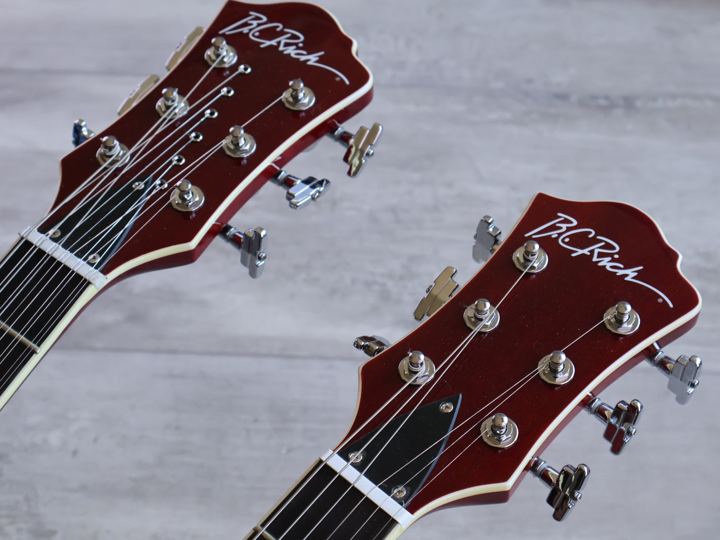 2019 BC Rich "Rich B" Legacy Double Neck 6/12 (Transparent Red)