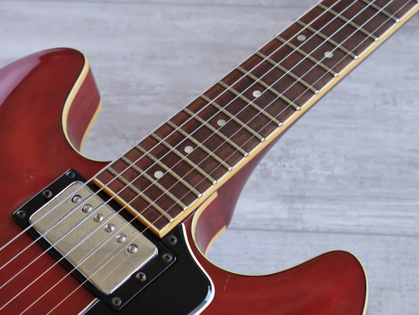 1980 Yamaha Japan SA-700 ES-335 Semi Hollowbody Electric Guitar (Persimmon Red)