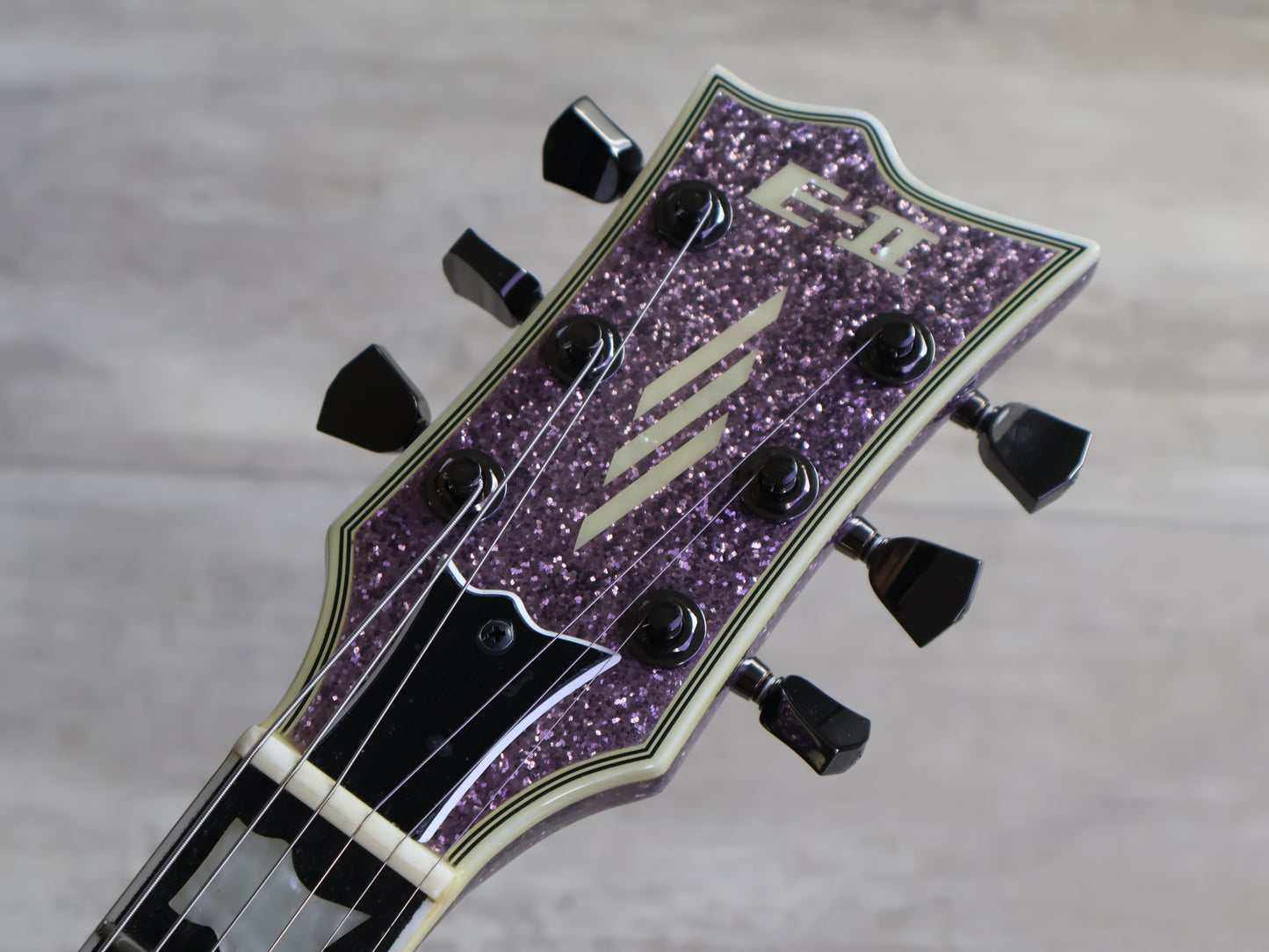 2019 ESP E-II Japan Eclipse EC-DB Les Paul w/EMG's (Purple Sparkle)