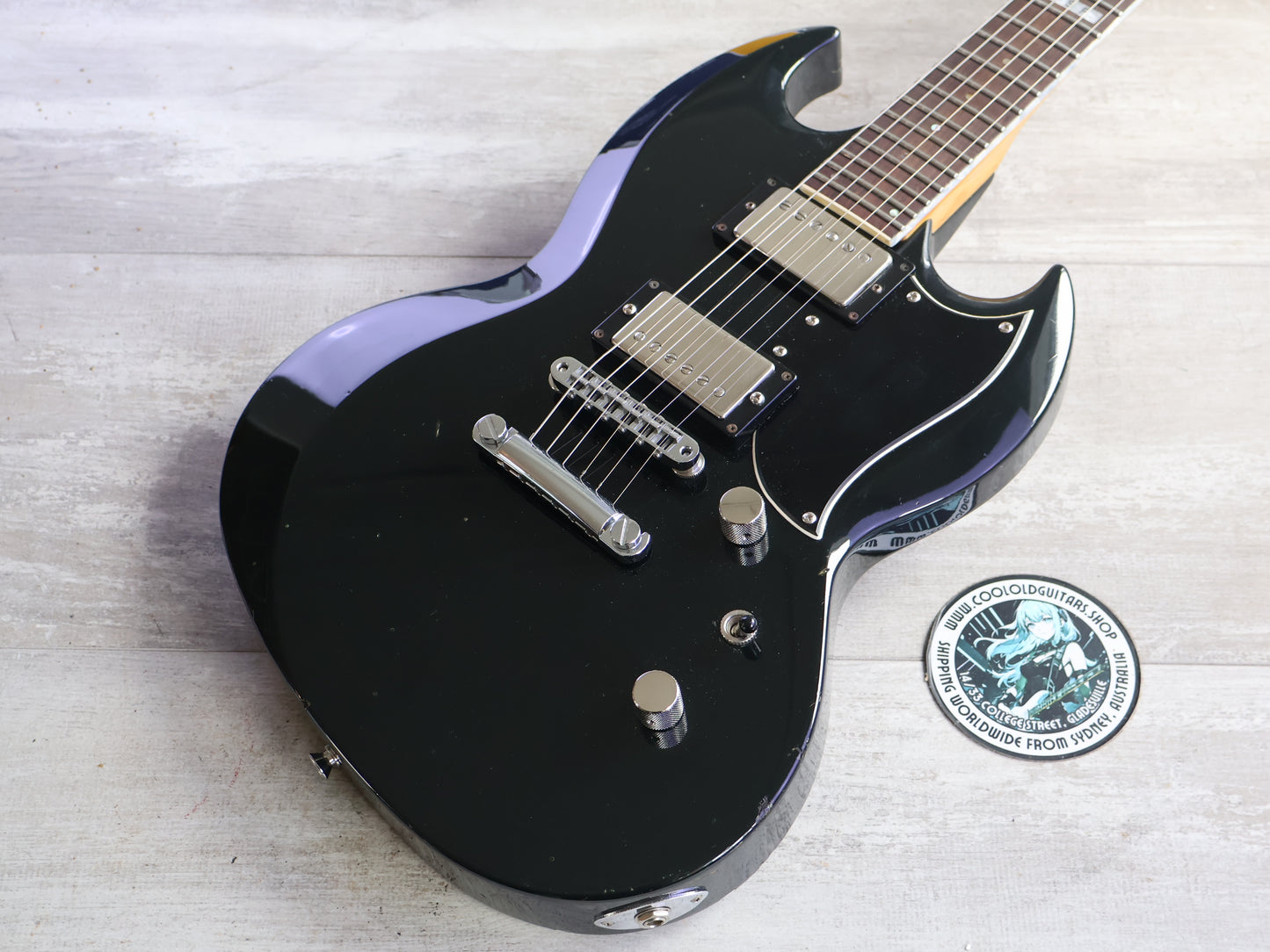 1990's ESP Japan Viper Double Cutaway (Black)