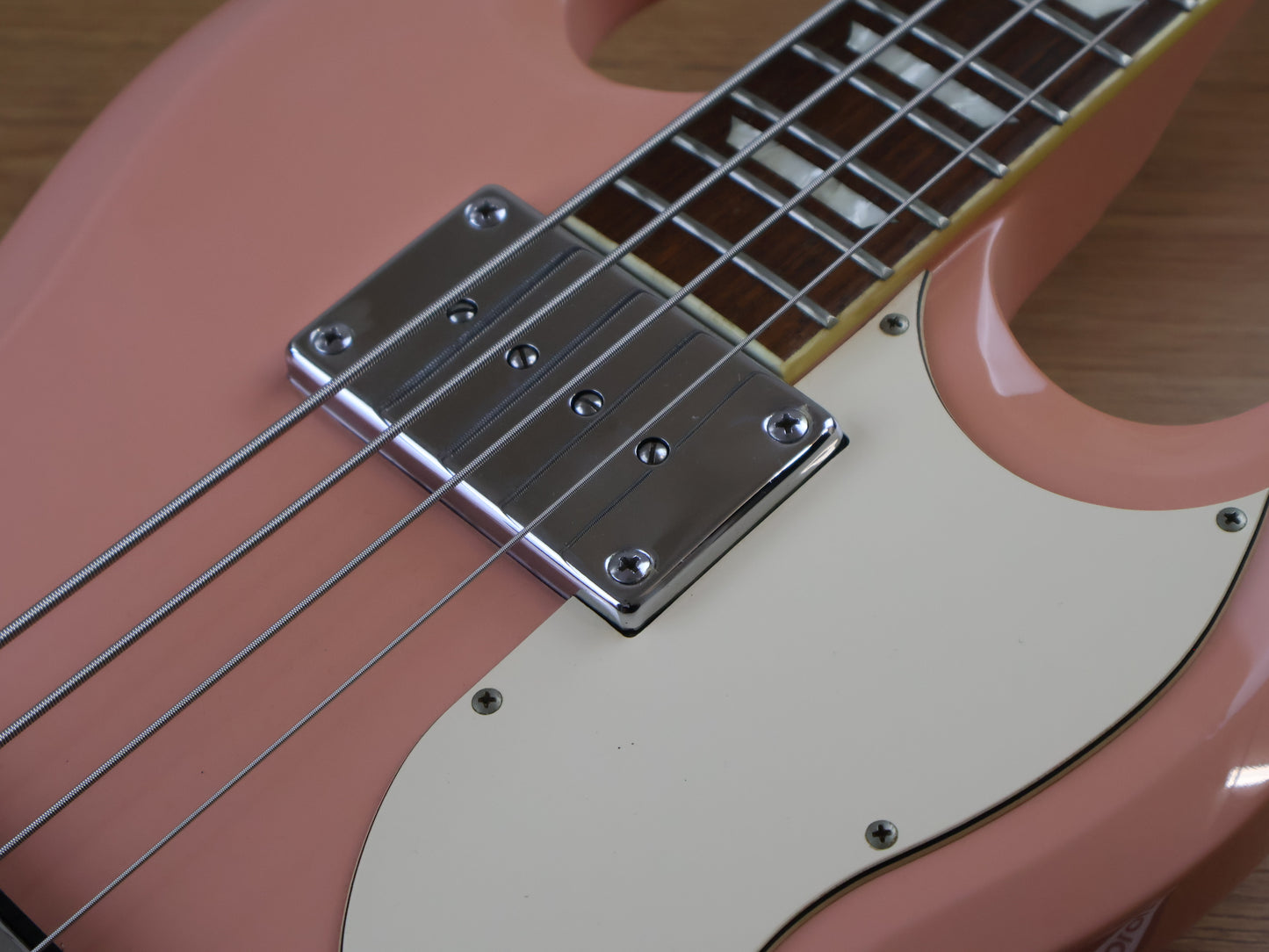 2007 Burny PEB-65 Swanky Spider SG Bass (Pale Pink)