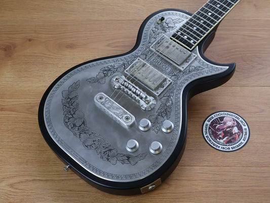 2007 Greco Japan GZMF500 Zemaitis Les Paul (Mat Black Leaf Scroll)