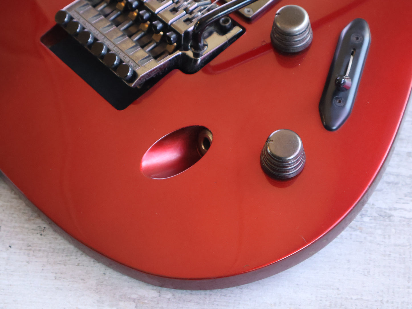 1991 Ibanez Japan 540S Saber HSS Superstrat (Lipstick Red)