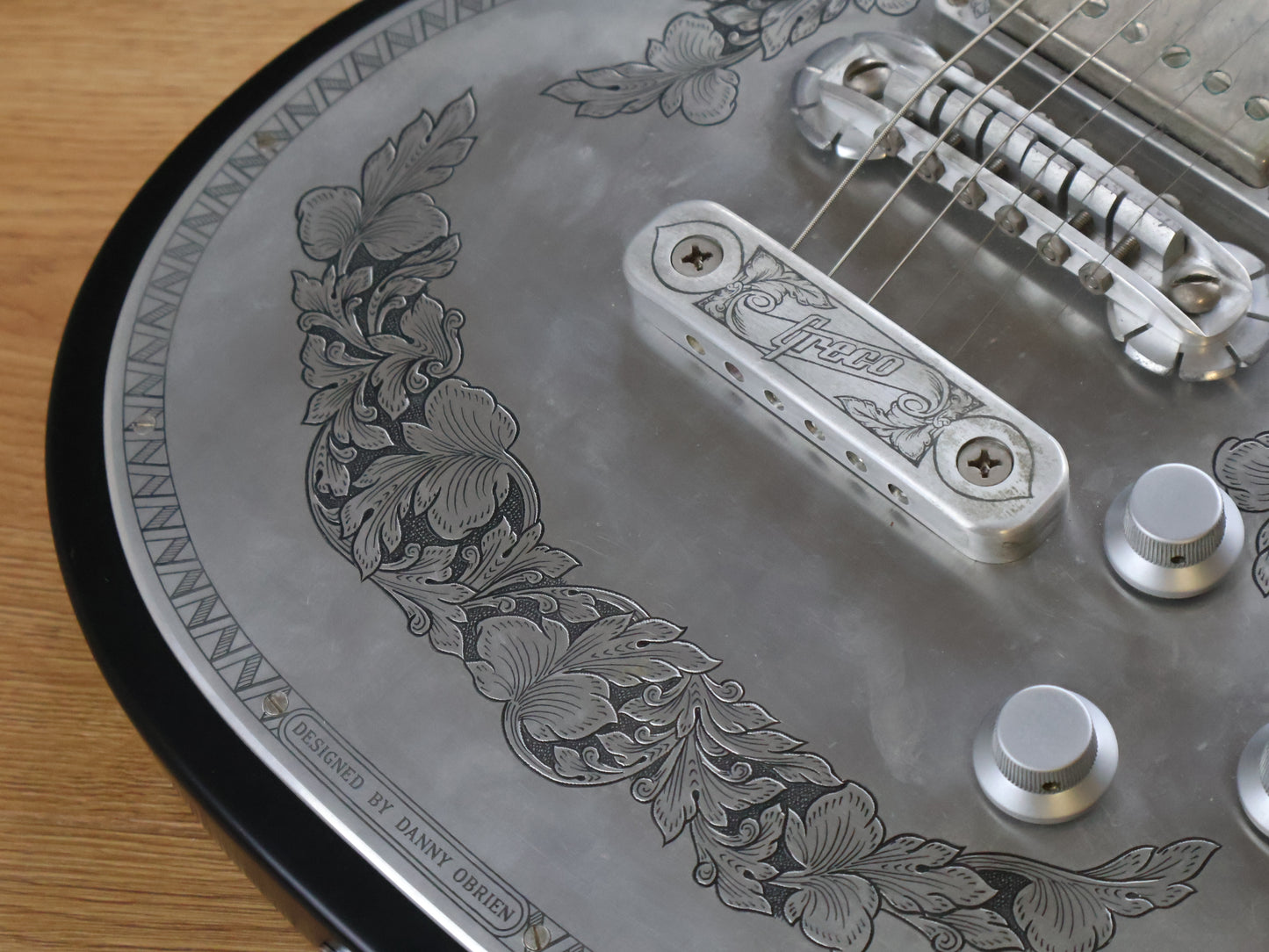 2007 Greco Japan GZMF500 Zemaitis Les Paul (Mat Black Leaf Scroll)