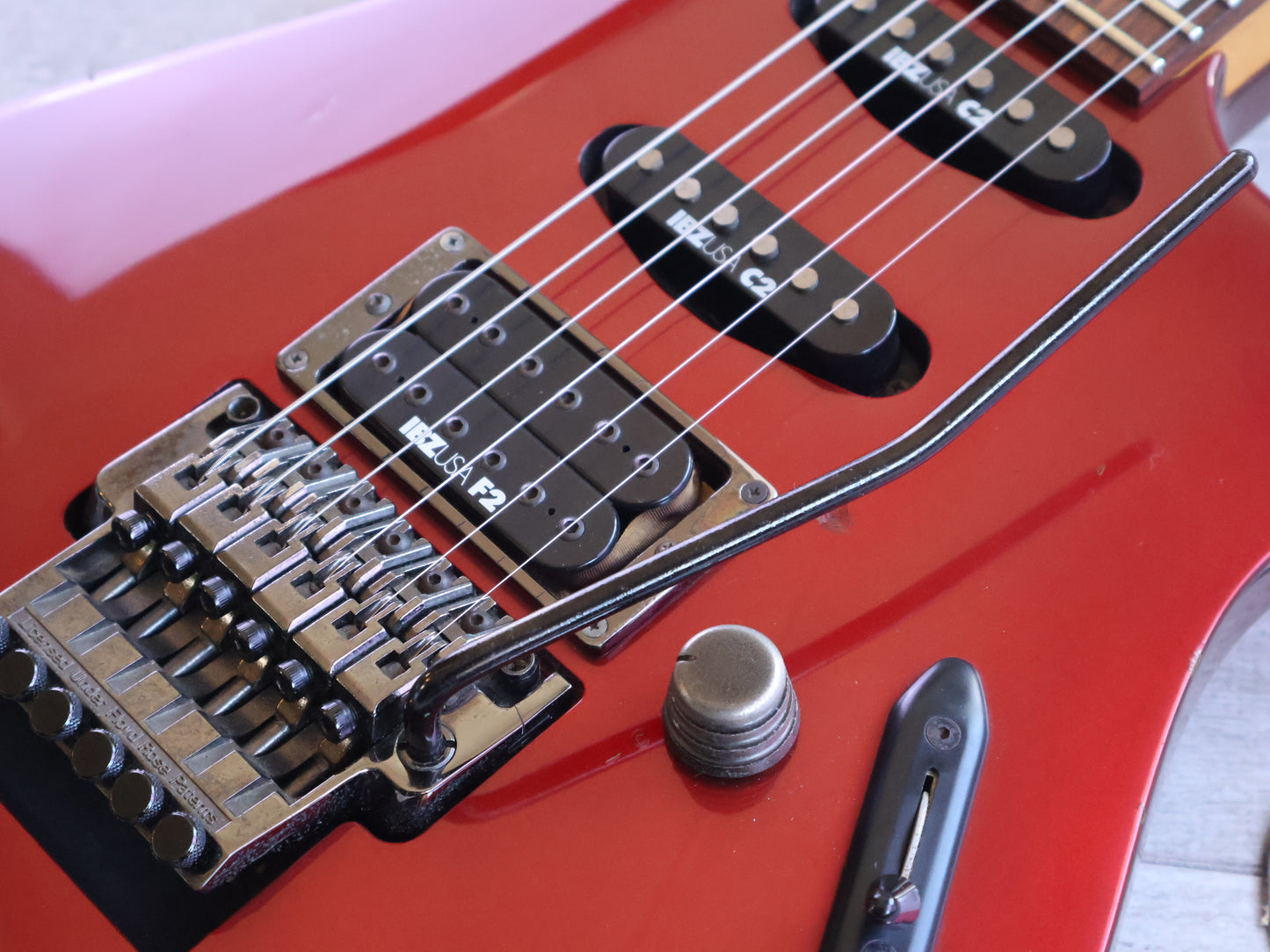 1991 Ibanez Japan 540S Saber HSS Superstrat (Lipstick Red)
