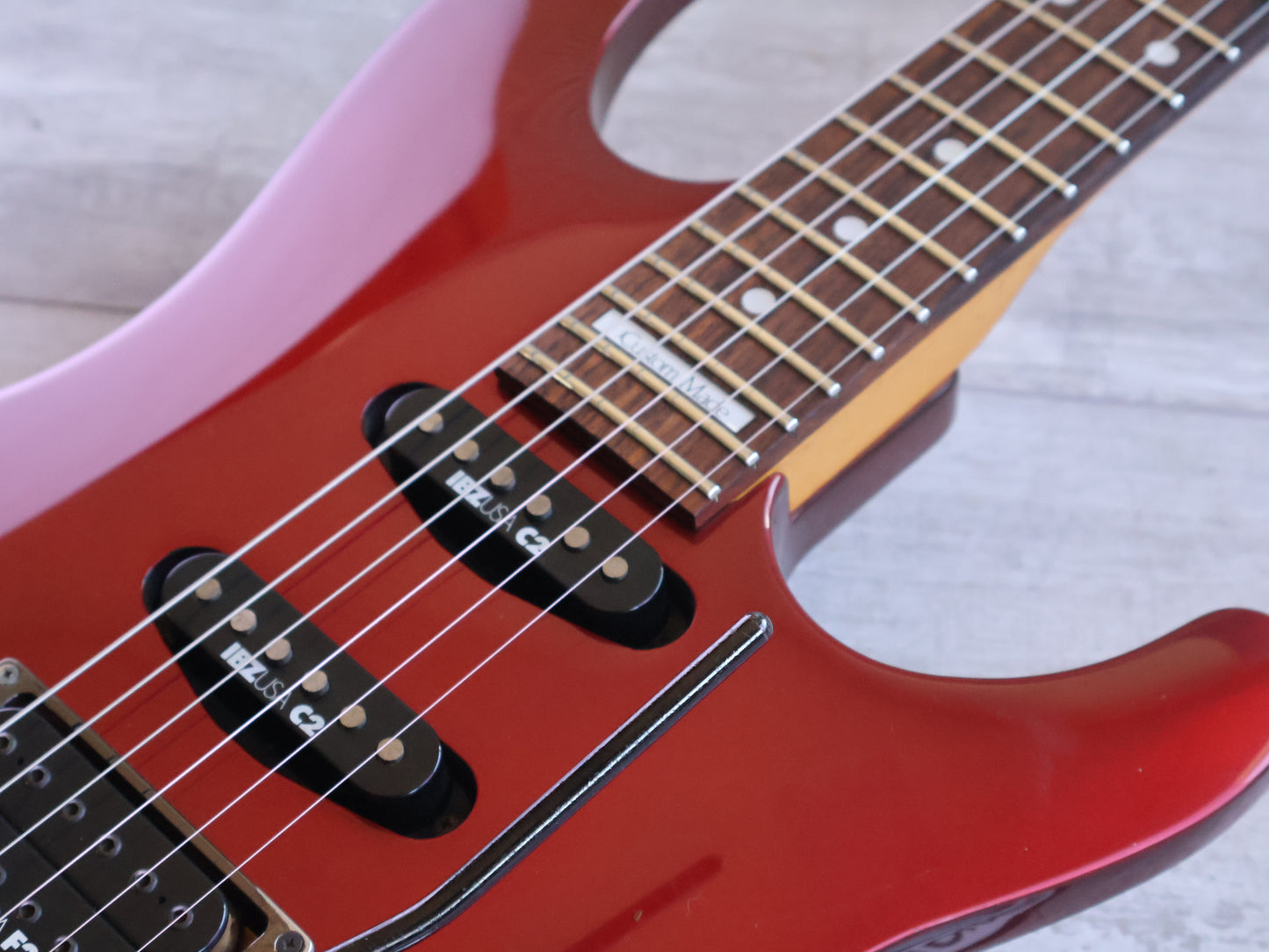 1991 Ibanez Japan 540S Saber HSS Superstrat (Lipstick Red)