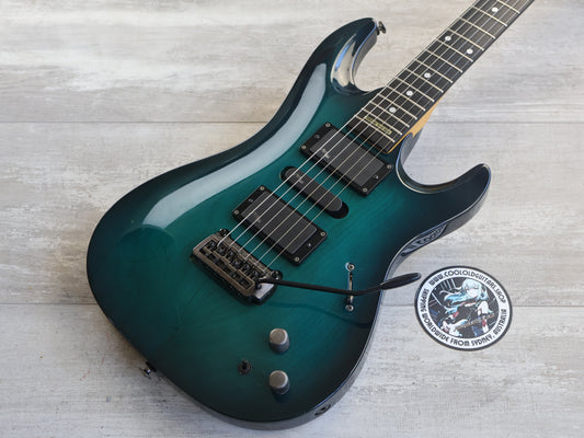 1993 Aria Pro II Custom Shop Toshiki Nunokawa Model HSH Superstrat (Aquamarine Sunburst)
