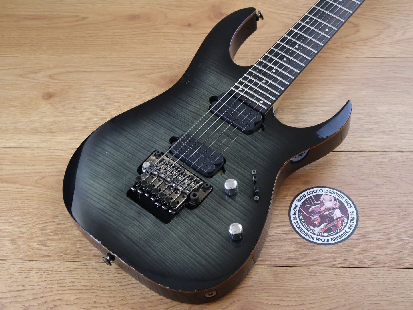 2015 Ibanez Japan RG3727FZ Prestige 7-String HH Superstrat (Black Haze)