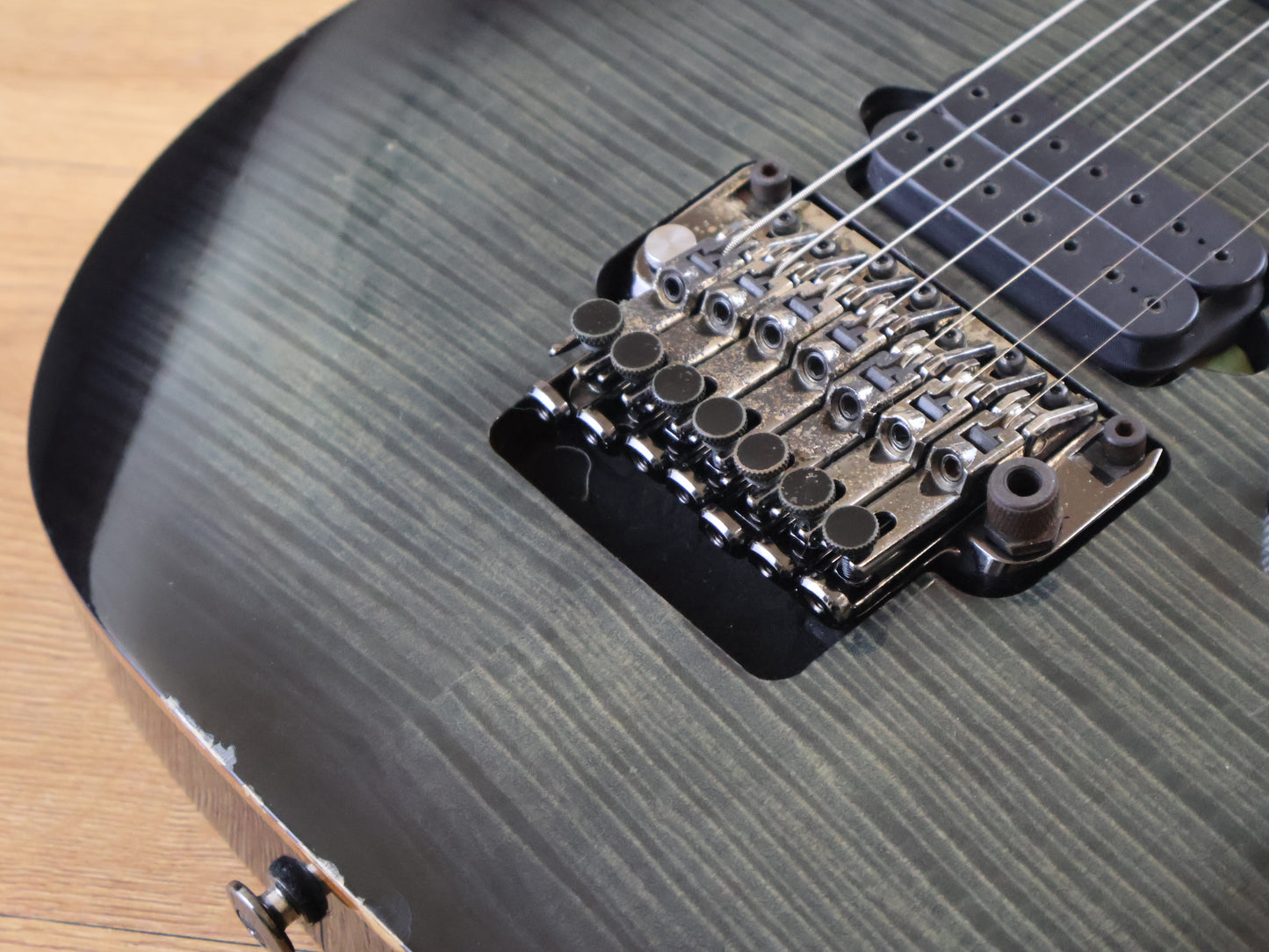 2015 Ibanez Japan RG3727FZ Prestige 7-String HH Superstrat (Black Haze)