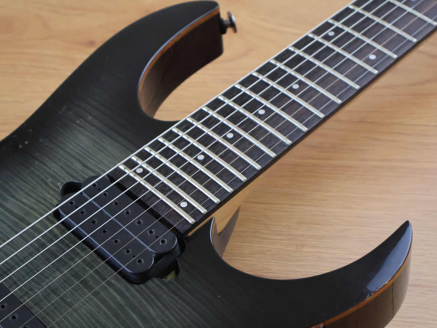 2015 Ibanez Japan RG3727FZ Prestige 7-String HH Superstrat (Black Haze)