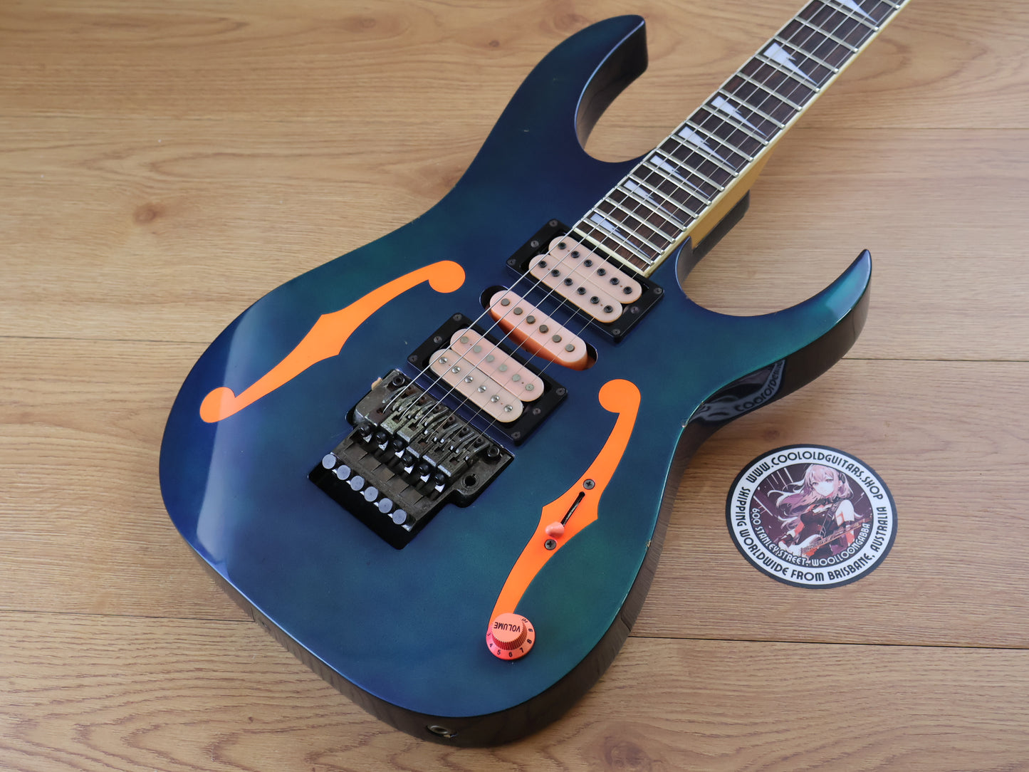 1990 Ibanez Japan PGM100 Paul Gilbert Signature Model Superstrat (Jewel Blue)