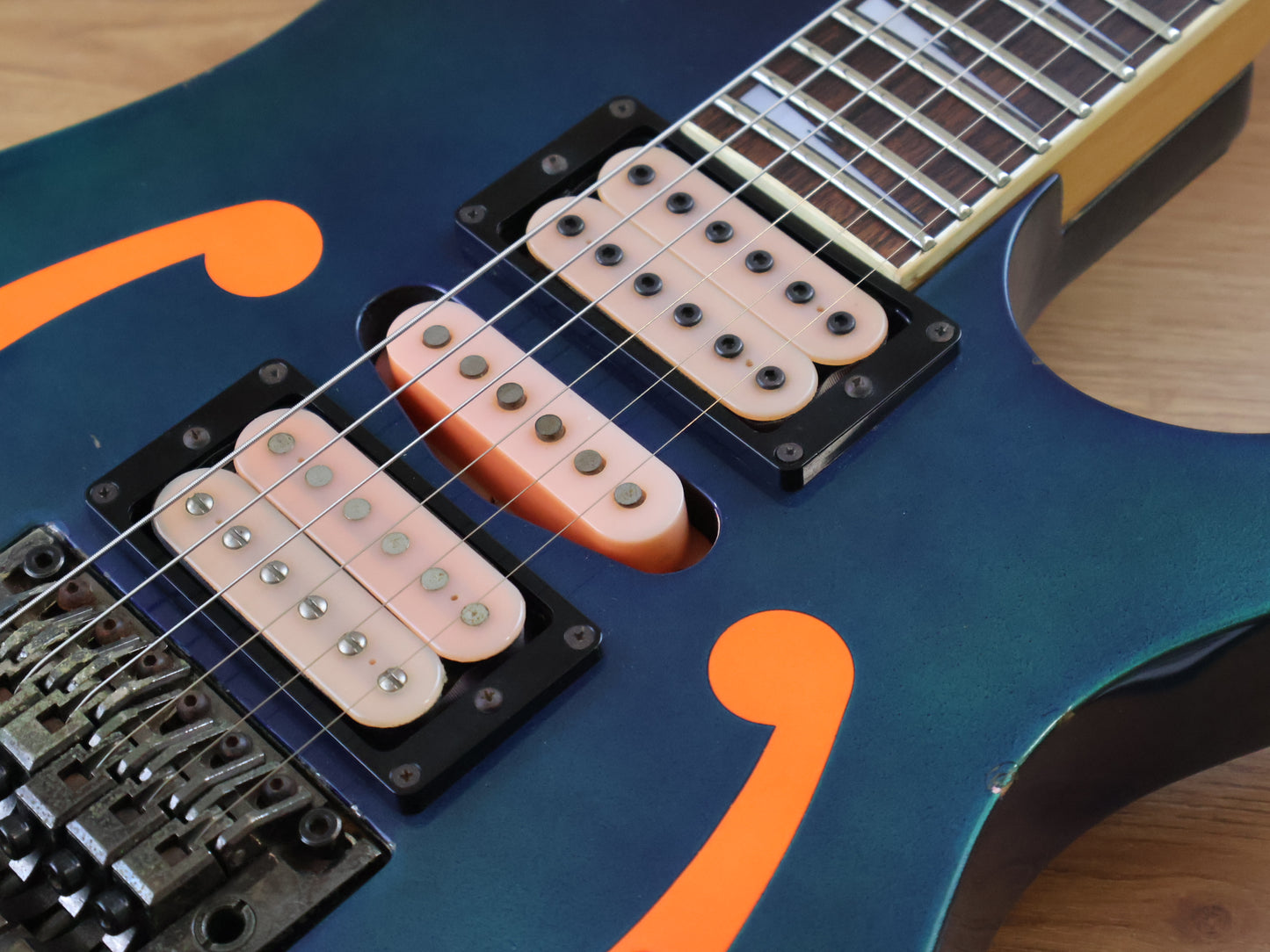 1990 Ibanez Japan PGM100 Paul Gilbert Signature Model Superstrat (Jewel Blue)