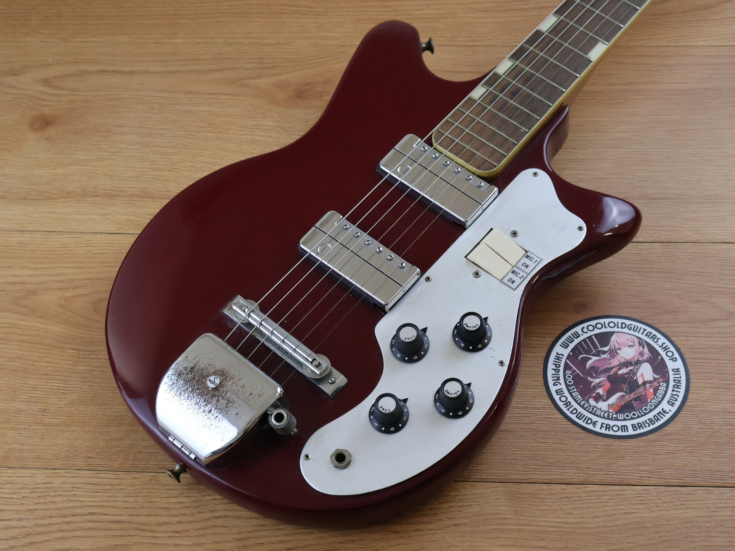 1962 Teisco Japan MJ-2 Weird Old Guitar (Red)