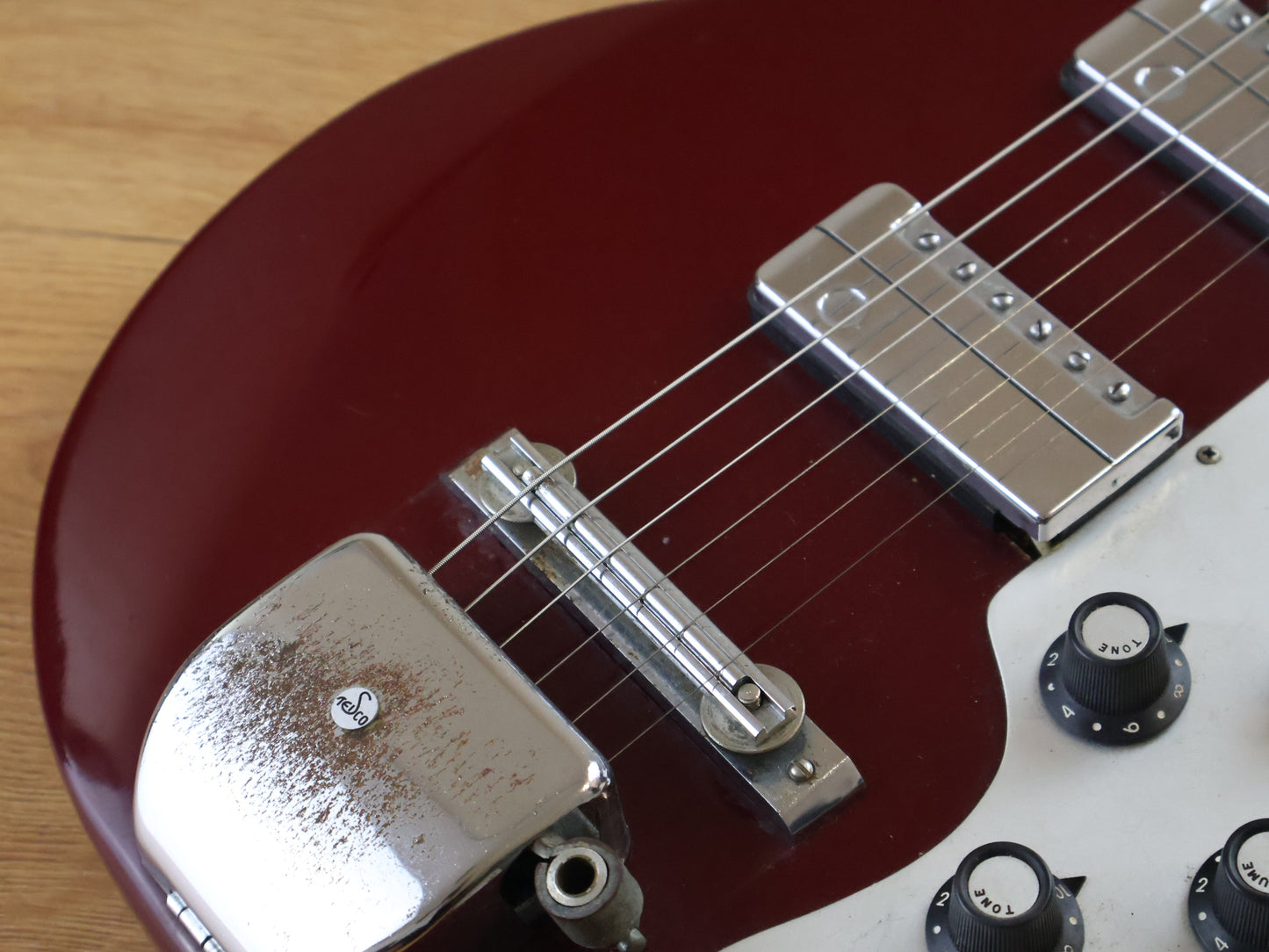 1962 Teisco Japan MJ-2 Weird Old Guitar (Red)