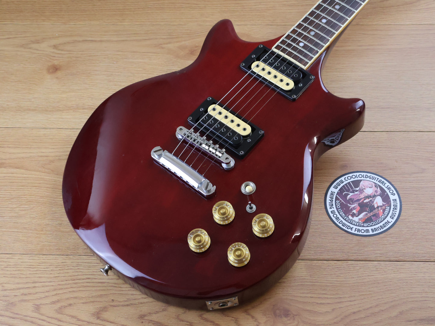 1970's Pearl Export Deluxe Double Cutaway SG (Transparent Red)