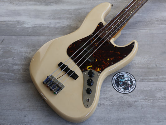 1989 Fender Japan JB62-75 '62 Reissue Jazz Bass w/Alembic PJ Pickups (Vintage White)