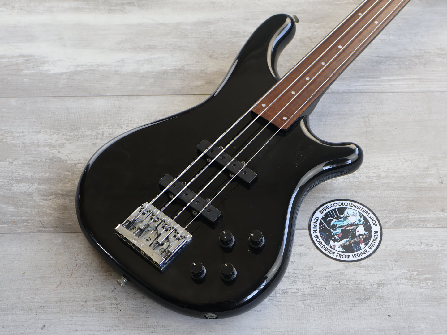 1992 Rockoon Japan (by Kawai) RB-51JJ FL Fretless Bass (Black)